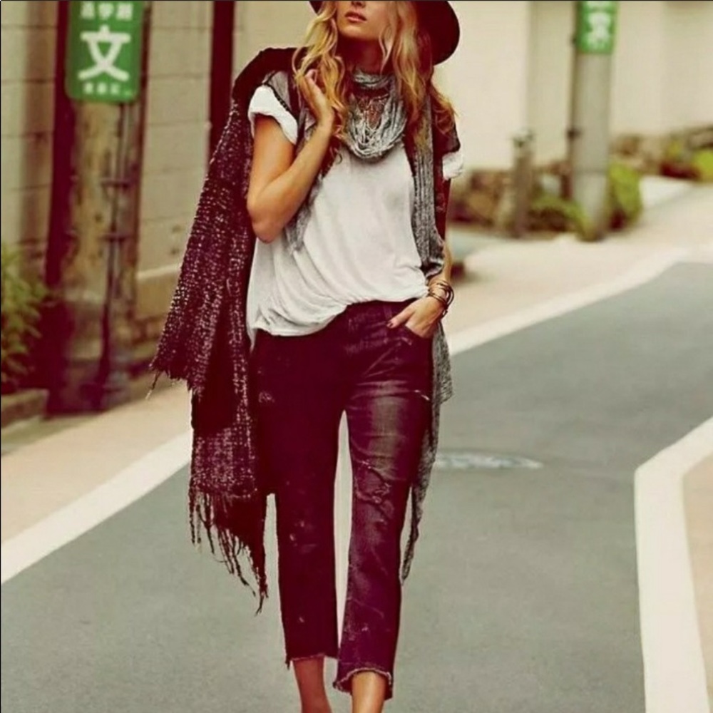 Free People summer solstice tuxedo jeans